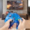 Hovlian 2 Pack Klasszikus Vezetékes 64-Bit Játékvezérlő N64 Konzolhoz (Áttetsző Kék és Lila)