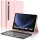 JADEMALL Billentyűzet Tok Samsung Galaxy Tab S9 FE+ 31cm 2023, Bluetooth, AZERTY, Háttérvilágítás 7 Szín, Mágneses Levehető, Rózsaszín, TPU, PU