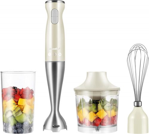 COMFEE Kézi Turmixgép, Kefe Rozsdamentes Acél, 550W, Többfunkciós