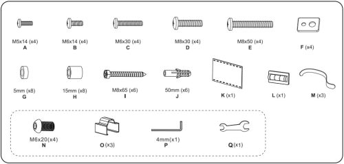 GINKGO Fali TV Konzol, Extra Hosszú 120 cm Kar, 37-80" (94–203 cm) LCD LED OLED TV, Dönthető, Forgatható, Max 45 kg, VESA 600 × 400, Fekete