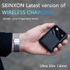 SEINXON Vezeték Nélküli Újratölthető IP68 Slim Bluetooth Tracker Apple Find My Alkalmazáshoz (Fekete)