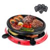 TONZE Raclette Grill 4 Személyes, 900W, Tapadásmentes Felülettel