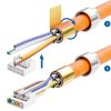 Enmane 2x CAT 7 RJ45 hálózati csatlakozó, szerszám nélküli, árnyékolt, 10 Gbit/s, 600 MHz, ezüst színben