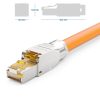 Enmane 2x CAT 7 RJ45 hálózati csatlakozó, szerszám nélküli, árnyékolt, 10 Gbit/s, 600 MHz, ezüst színben