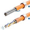Enmane 2x CAT 7 RJ45 hálózati csatlakozó, szerszám nélküli, árnyékolt, 10 Gbit/s, 600 MHz, ezüst színben