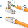 Enmane 2x CAT 7 RJ45 hálózati csatlakozó, szerszám nélküli, árnyékolt, 10 Gbit/s, 600 MHz, ezüst színben