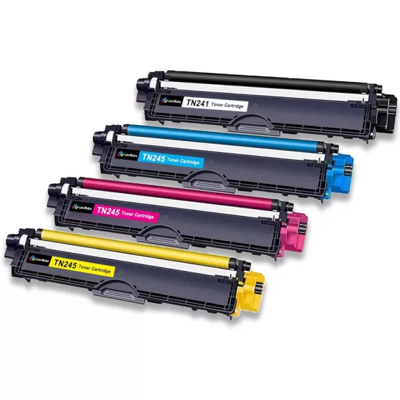 LeciRoba TN-241 TN-245 Toner Készlet, Brother DCP sorozat, HL sorozat, MFC sorozat Kompatibilis, 4 Darab (F, S, M, C), 2500 Oldal Fekete, 2200 Oldal Színes LeciRoba TN-241 TN-245 Toner Készlet, Brother DCP sorozat, HL sorozat, MFC sorozat Kompatibilis, 4 Darab (F, S, M, C), 2500 Oldal Fekete, 2200 Oldal Színes