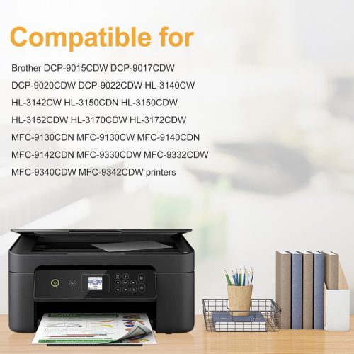 LeciRoba TN-241 TN-245 Toner Készlet, Brother DCP sorozat, HL sorozat, MFC sorozat Kompatibilis, 4 Darab (F, S, M, C), 2500 Oldal Fekete, 2200 Oldal Színes