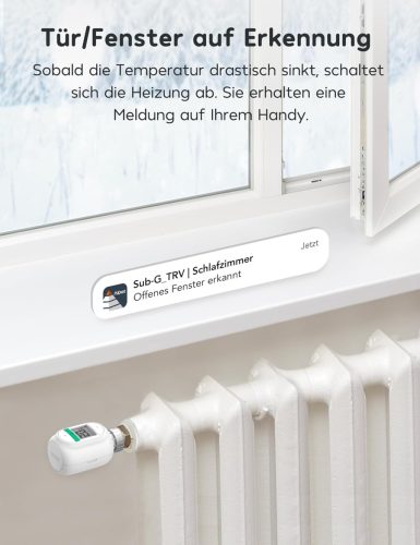 Winees Okos Radiátor Termosztát, 3 Darab, WLAN, Programozható, Alexa És Google Asszisztens Kompatibilis, Fagyvédelem, Üdülési Mód