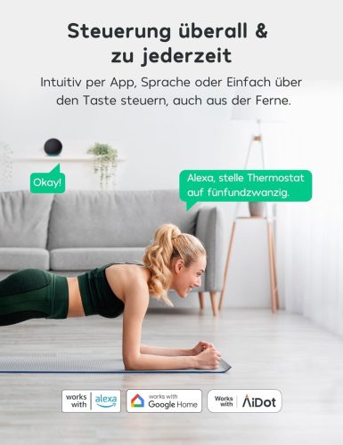 Winees Okos Radiátor Termosztát, 3 Darab, WLAN, Programozható, Alexa És Google Asszisztens Kompatibilis, Fagyvédelem, Üdülési Mód