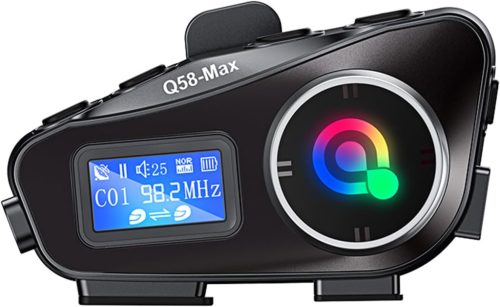 Docooler Q58 Max Vezeték nélküli Motoros Intercom Fejhallgató zajszűréssel 2 fő részére, 500 m hatótávolsággal