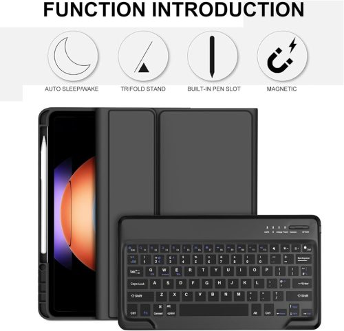 SENGBIRCH Xiaomi Pad 6s Pro 12.4 Bluetooth Billentyűzetes Tok