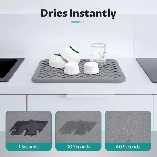 OrgAce Kovaföld Csepegtető Konyhapulthoz, Gyorsan Száradó, Szilikon Rácsozással, Rendkívül Nedvszívó, Hőálló és Csúszásmentes