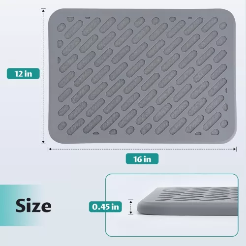 OrgAce Kovaföld Csepegtető Konyhapulthoz, Gyorsan Száradó, Szilikon Rácsozással, Rendkívül Nedvszívó, Hőálló és Csúszásmentes