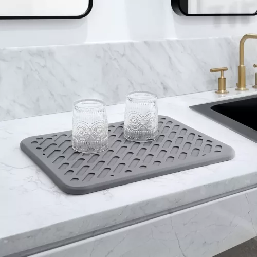 OrgAce Kovaföld Csepegtető Konyhapulthoz, Gyorsan Száradó, Szilikon Rácsozással, Rendkívül Nedvszívó, Hőálló és Csúszásmentes