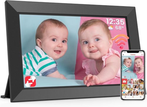 BIGASUO 10.1 hüvelykes WiFi digitális képkeret 32GB memóriával