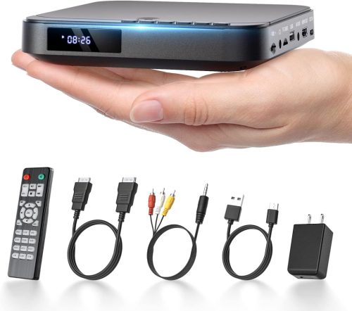 Desobry 1080P HD Kompakt DVD Lejátszó HDMI Csatlakozással