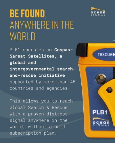 Ocean Signal rescueME PLB1 Vészhelyzeti Személyi Jeladó, GPS, GNSS, 406MHz, 121,500MHz, Műholdas Kapcsolat, Stroboszkóp Fény, 7 Év Akkumulátor, Klipszes Rögzítés
