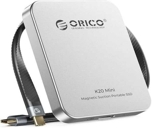 ORICO K5Mini-VB-512GB-SV Külső SSD, 512 GB, USB, Solid State Drive, 460 MB/s Olvasási Sebesség, 460 Mbit/s Adatátvitel, Hordozható, 117 g, Ezüst