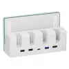 FUNLAB FF06 Switch Dock Állomás, HDMI, USB 2.0, USB 3.0, USB Type C, 5 Port, 1 HDMI Port, 7 LED Szín, 3 Fény Mód, 4K, Fekete