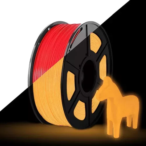 Everyglow 3D nyomtató szál, 1,75 mm PLA szál, Sötétben Világító