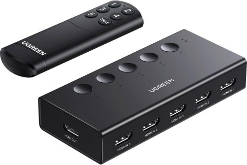 UGREEN 90512 HDMI Switch 5 bemenet 1 kimenet 4K 60Hz