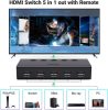 UGREEN 90512 HDMI Switch 5 bemenet 1 kimenet 4K 60Hz