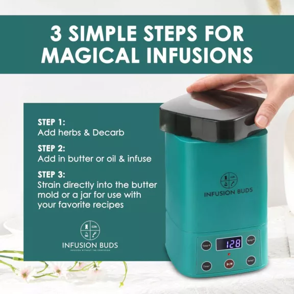 Infusion Buds Dekarboxilátor, 470ml Kapacitás, Automatikus Kikapcsolás, Rozsdamentes Acél, Olaj És Vaj Készítés, Zöld Infusion Buds Dekarboxilátor, 470ml Kapacitás, Automatikus Kikapcsolás, Rozsdamentes Acél, Olaj És Vaj Készítés, Zöld
