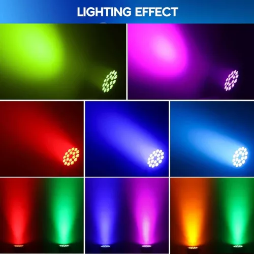 BETOPPER LPC1818 Színpadi LED PAR Lámpa, 18x18W RGBWA+UV, 200W, F Energiaosztály, Alumínium, Fényerős, Hangvezérlés, Színváltás, Modern